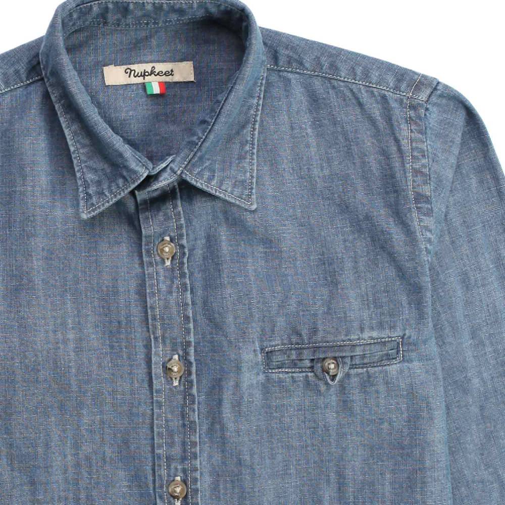 Nupkeet Gazza blu – Camicia in chambray bambino e teenager Fino Al -60%