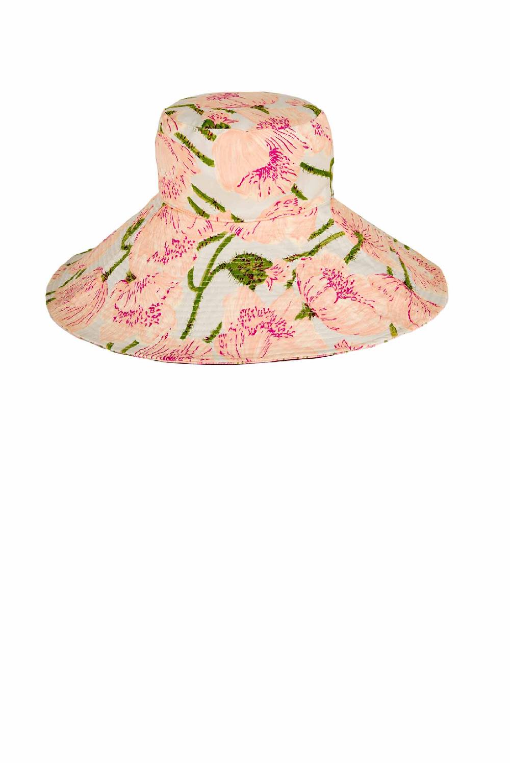 Luisa Beccaria Cappello in cotone Macro Papaveri Fino Al -60%